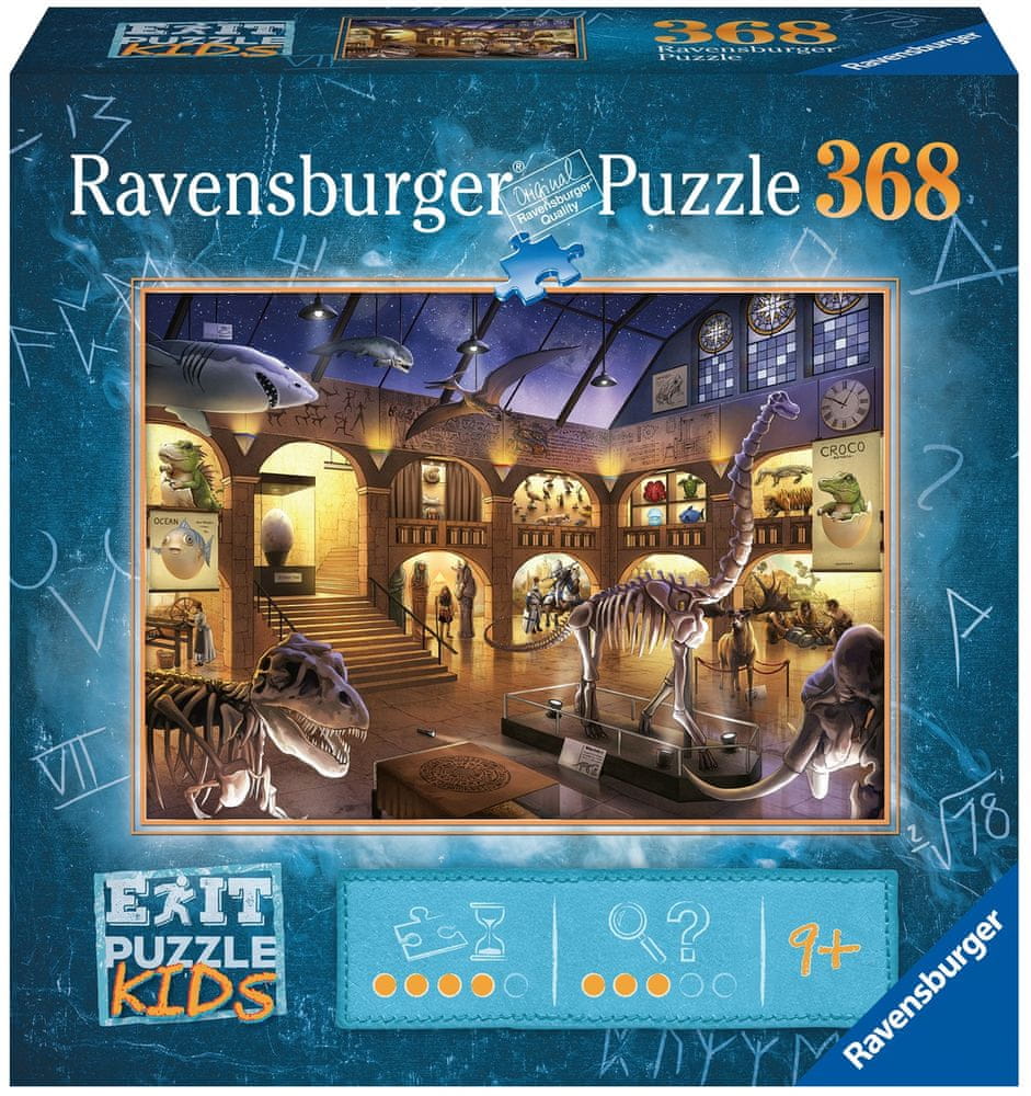 Ravensburger Puzzle 129256 Exit KIDS: Noc v múzeu 368 dielikov